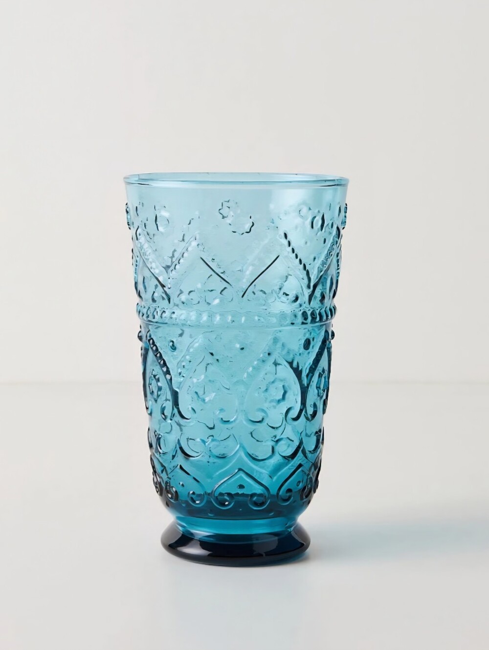 Anthropologie, The Bombay Handblown Glass Tumblers, Set of 4 In Dark Teal